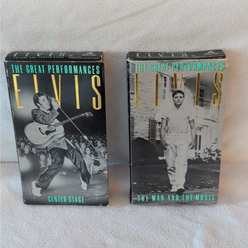 Elvis Presley 2 VHS Lot Great Perfomances Volume 1 & 2 Music Buena Vista (1990)